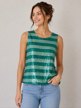 🛍️J. Crew Sequin Sleeveless Top